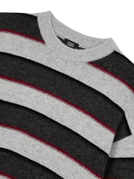 Pulover Studio Tomboy de lână cu dungi gri