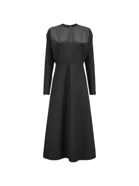 Lung rochie midi Victoria Beckham gri