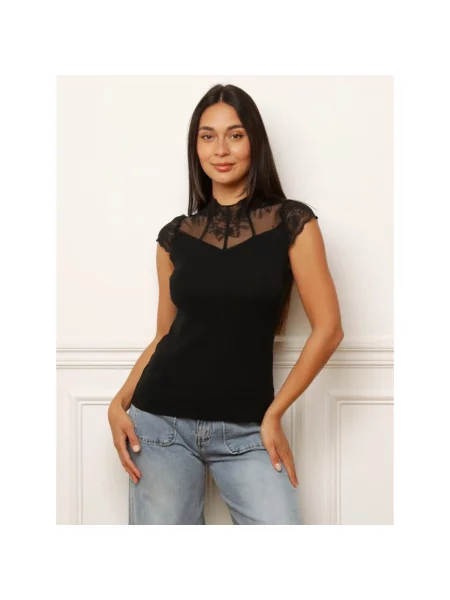 Top La Modeuse negru