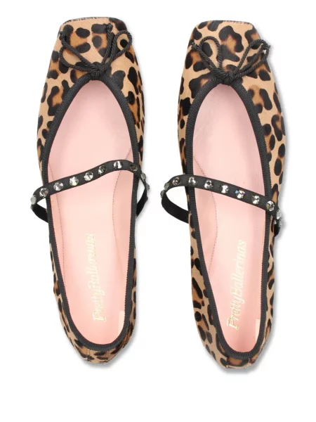 Μπαλαρίνες Pretty Ballerinas με σχέδιο με λεοπαρ μοτιβο καφέ