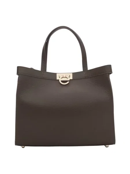 Torebka skórzana Estro skórzana brązowa