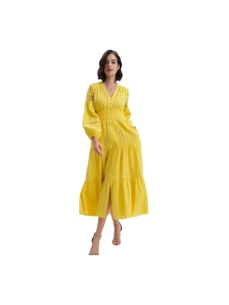 Sukienka midi Diane Von Furstenberg żółta
