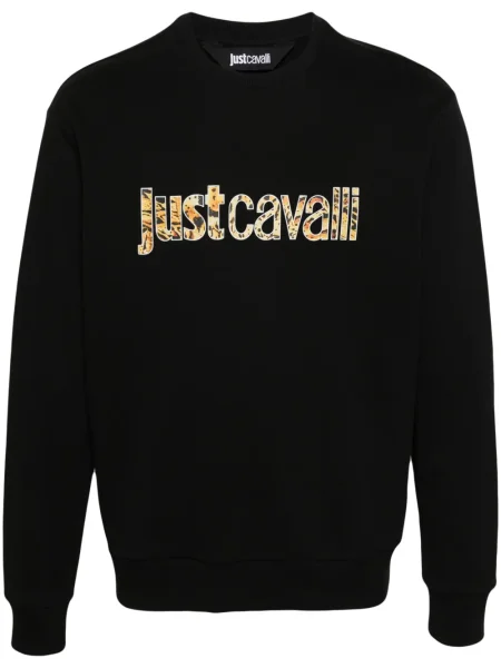 Hanorac Just Cavalli cu imagine negru
