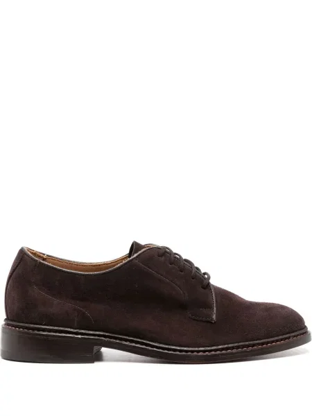 Oxford Tricker's cu șireturi din dantelă maro