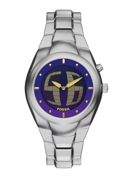 FOSSIL Ceas analogic BIG TIC indigo / auriu / argintiu galben