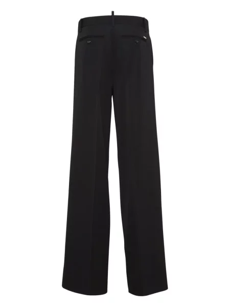 Vlněné kalhoty Dsquared2 černé