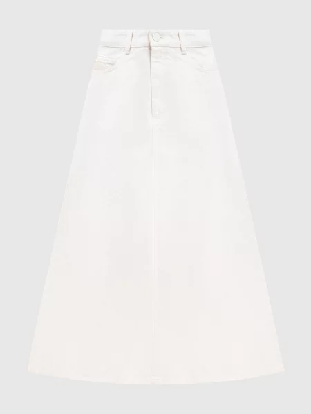 Джинсова спідниця міді Ami Paris біла