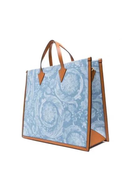 Torba Versace z logo niebieska