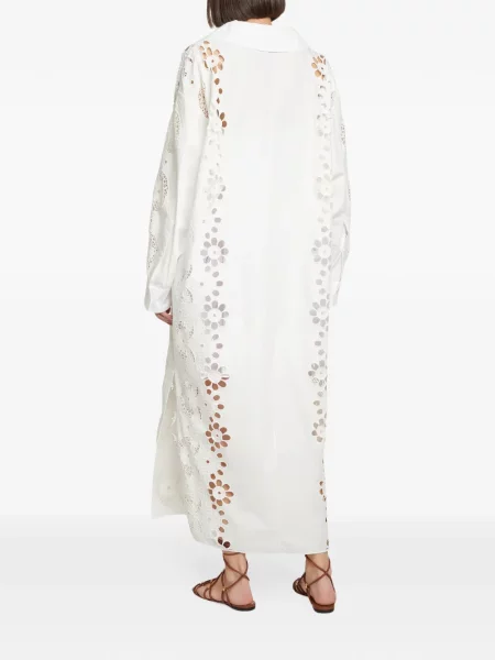 Rochie midi Valentino Garavani cu broderie alb