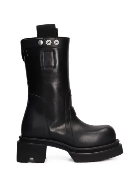Botine Rick Owens din piele cu platformă negru