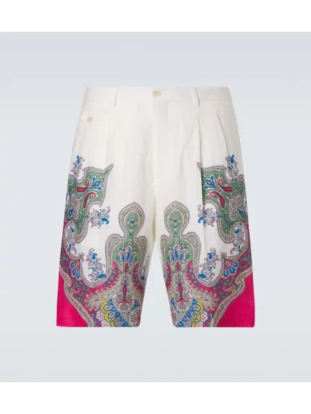 Bermude Etro de in cu model paisley alb