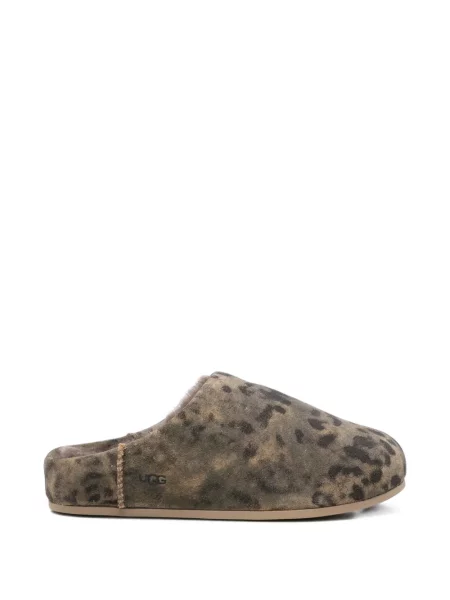 Papuci de casă Ugg cu imagine cu model leopard verde