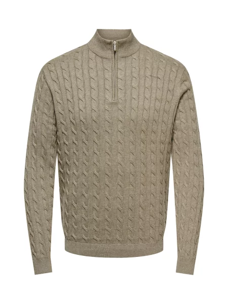 Only & Sons Pulover ONSLOUI taupe gri