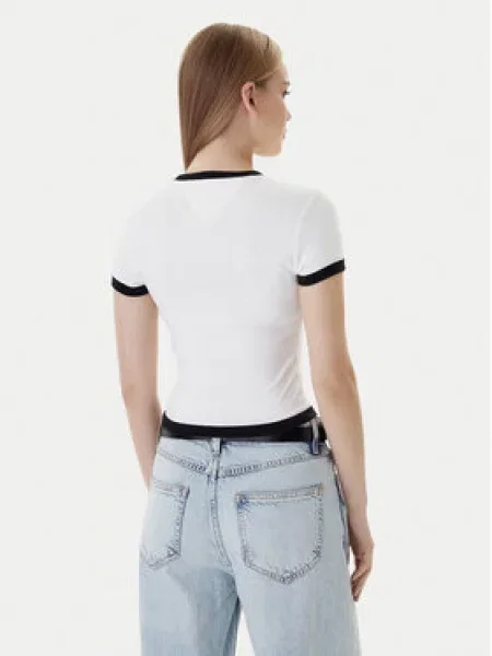 Majica Tommy Hilfiger Jeans bela