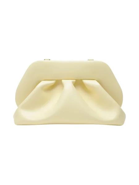 Torebka skórzana Themoirè skórzana żółta