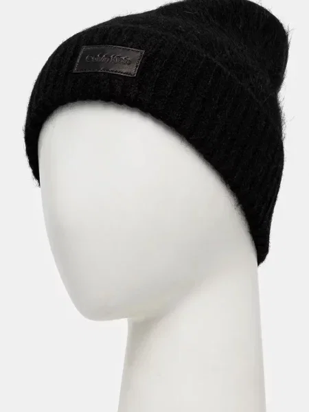 Czapka z dzianiny z detalem z logo model ‘AIRY’ Ck Calvin Klein czarna
