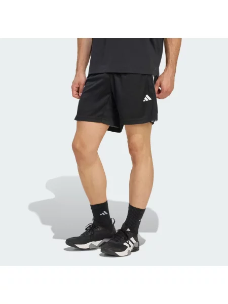 SZORTY WORKOUT ESSENTIALS BASE Z PIKI Z 3 PASKAMI DŁUGOŚĆ WEWNĘTRZNEJ STRONY NOGAWKI 7 CALI białe