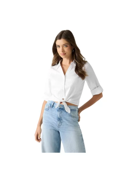 Koszula Guess popelinowa biała