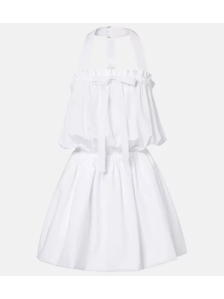 Rochie Patou cu gât halter alb