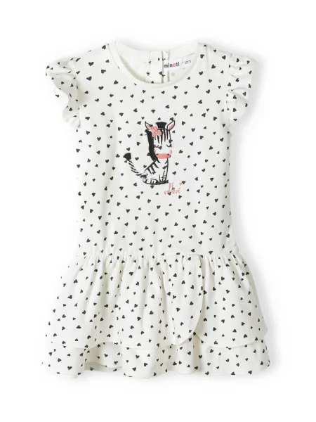 MINOTI Rochie corai / negru alb