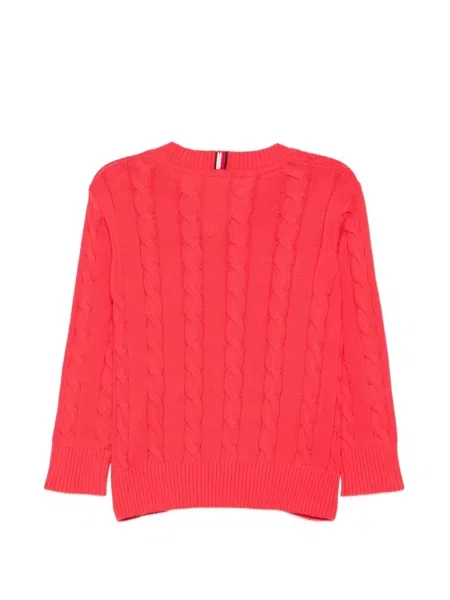Sweter dziecięcy Tommy Hilfiger czerwony