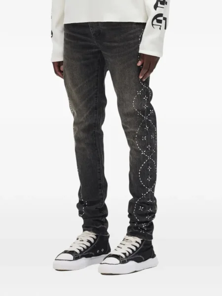 Skinny fit traperice Purple Brand siva