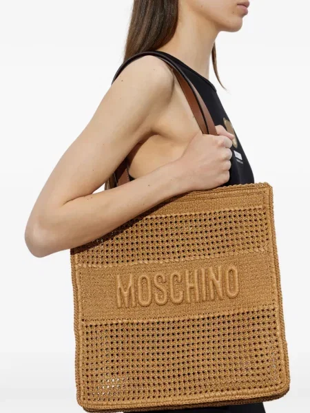 Geantă shopper Moschino cu broderie