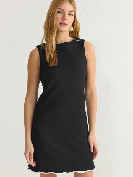 Trendyol Rochie negru alb
