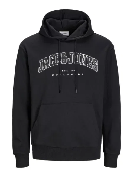 JACK & JONES Mikina JJECaleb černá bílá
