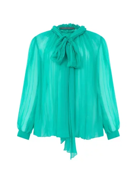 Bluză Alberta Ferretti cu funde verde