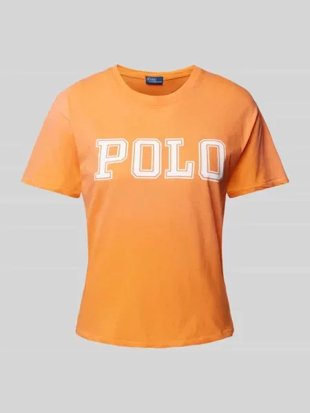 T-shirt z nadrukiem z logo Polo Ralph Lauren pomarańczowa