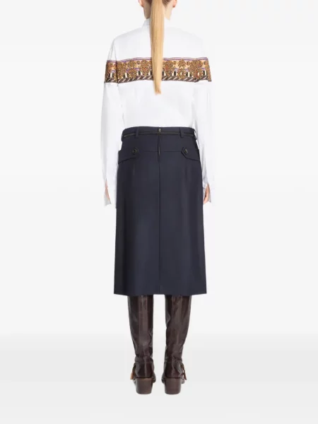 Hímzett puplin ing Dries Van Noten fehér