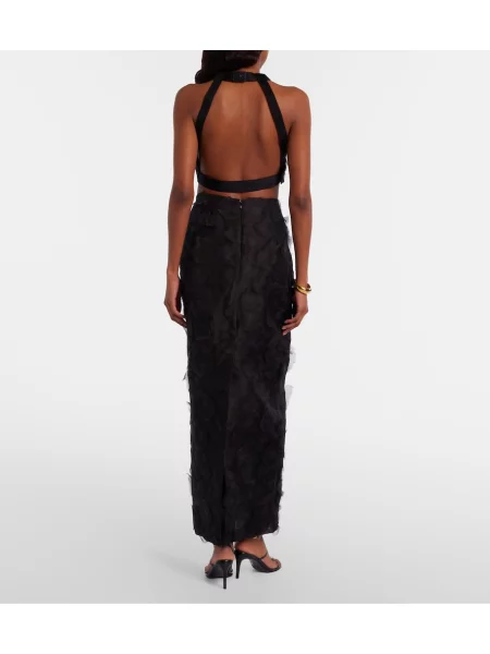 Fusta maxi Max Mara de mătase negru