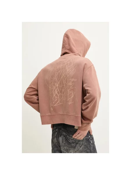 Bluza z kapturem Camper z kapturem różowa