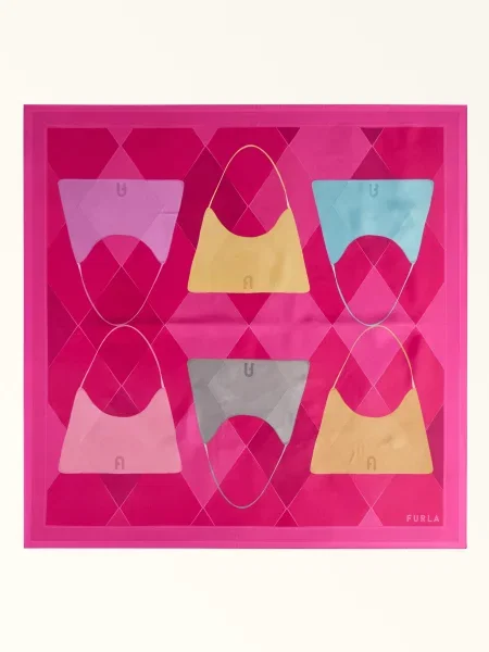 Furla Хустка Шовк рожевий