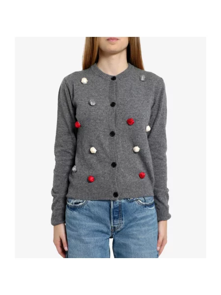 Sweter Msgm wełniany szary