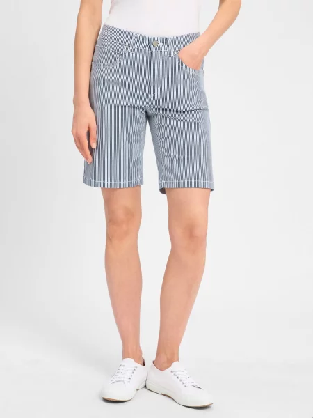 VG Spodenki Kobiety niebieski|biały w paski 36 białe