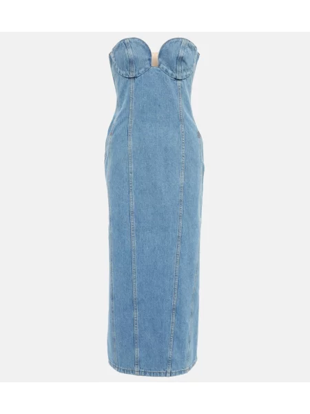 Rochie din denim Magda Butrym până la genunchi de costum albastru