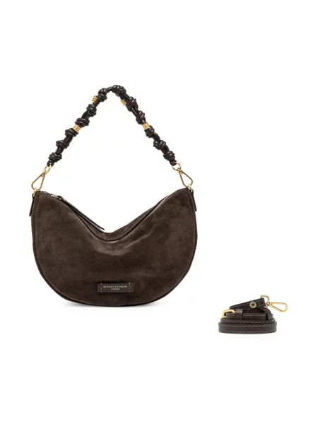 Gianni Chiarini torebka crossbody zamszowa CLEO brązowa