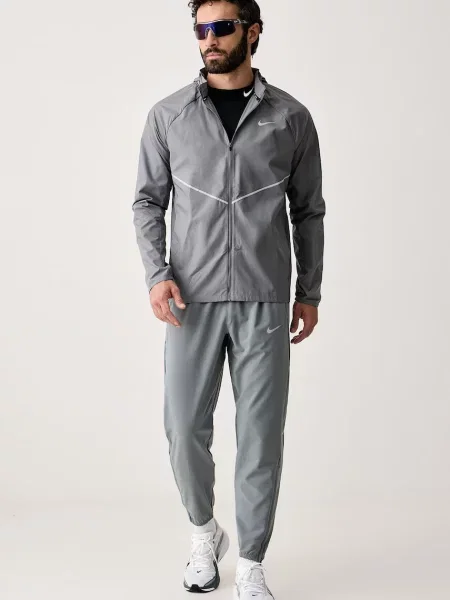Nike bežecké nohavice pánske Miler Dri-FIT sivá