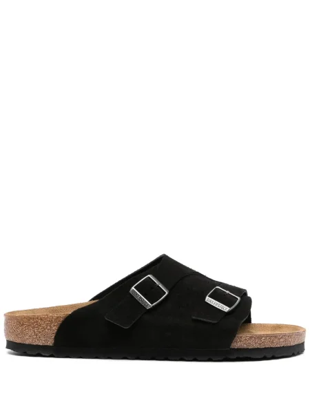 Sandale Birkenstock din piele de căprioară negru