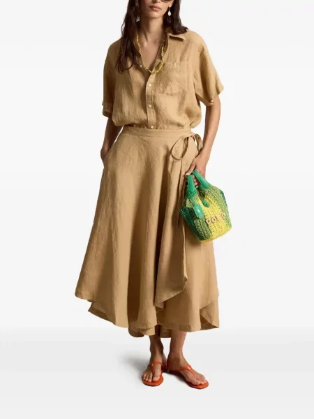 Șosete Polo Ralph Lauren cu buzunare aplicate stretch clasici maro
