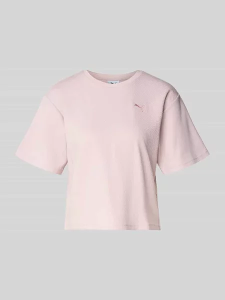 T-shirt o kroju relaxed fit z szydełkowej koronki Puma różowa