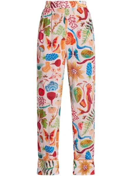 Pantaloni cu picior drept Farm Rio