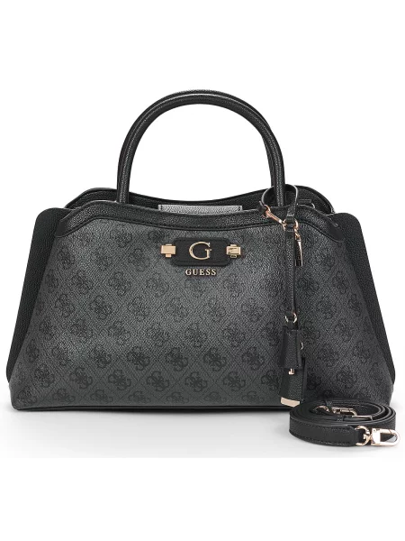 Crossbody kabelka Guess s autogramom sivá
