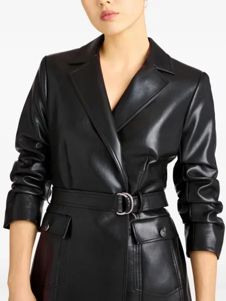 Cu centură rochie mini Cinq A Sept cu rever negru