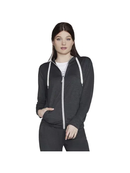 Majica s kapuljačom Skechers siva