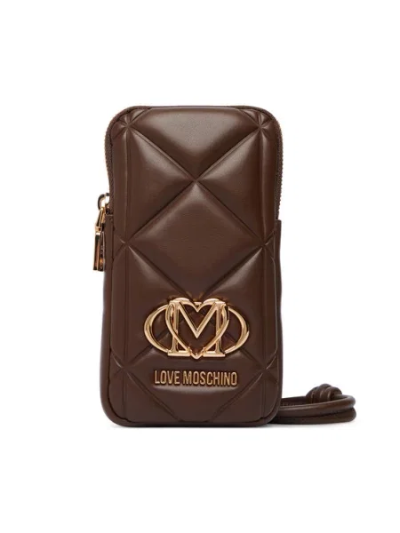 LOVE MOSCHINO Torebka na telefon brązowy