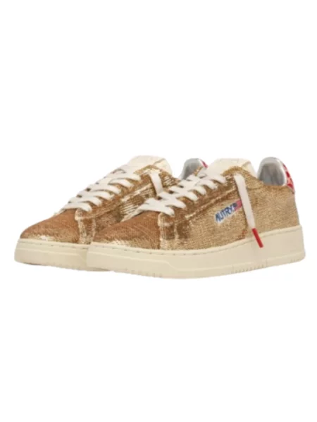 Sneakersy Autry skórzane żółte