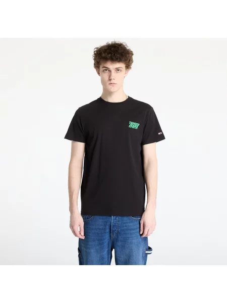 Къс тениска Tommy Hilfiger черно
